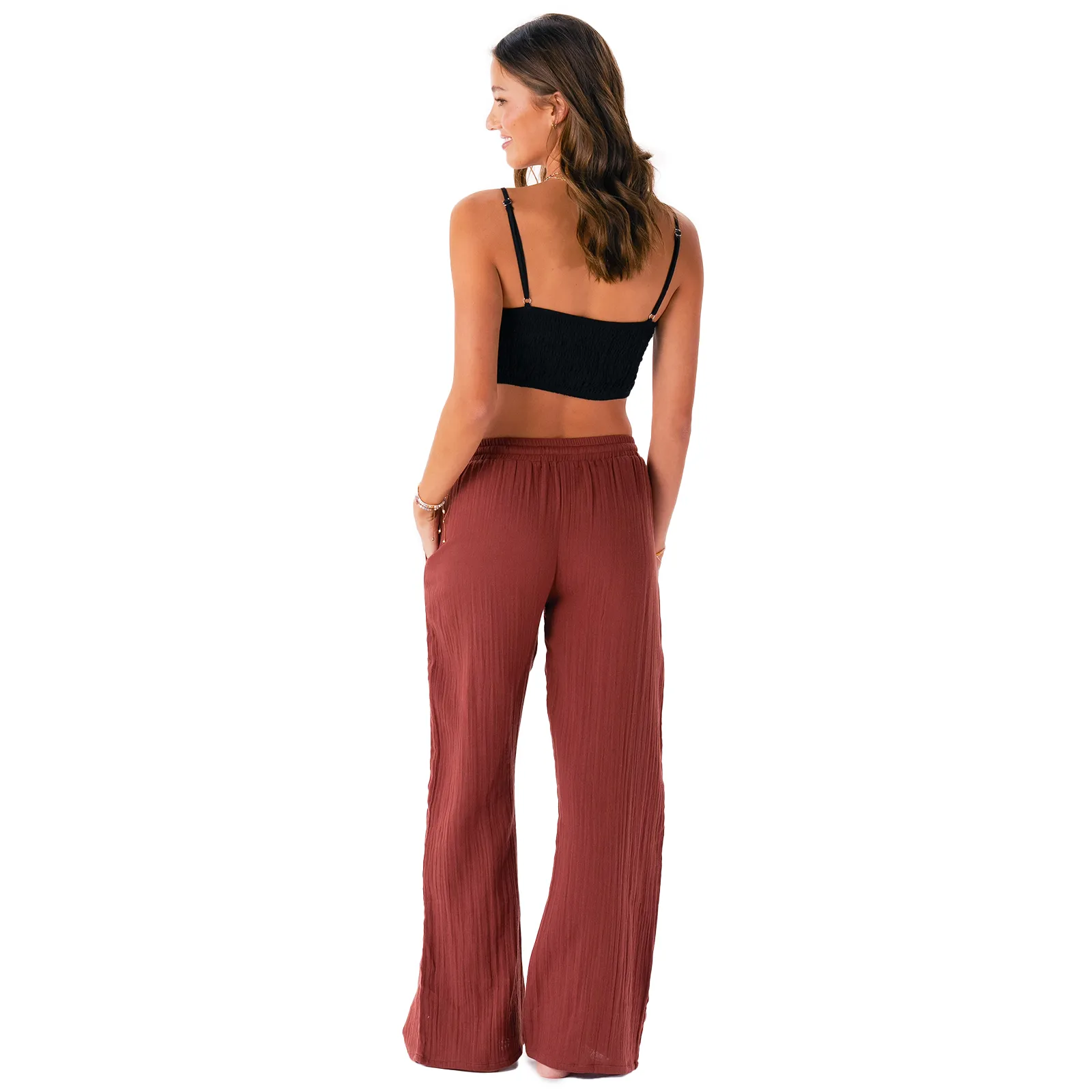 Nutmeg Cotton Cabana Pants