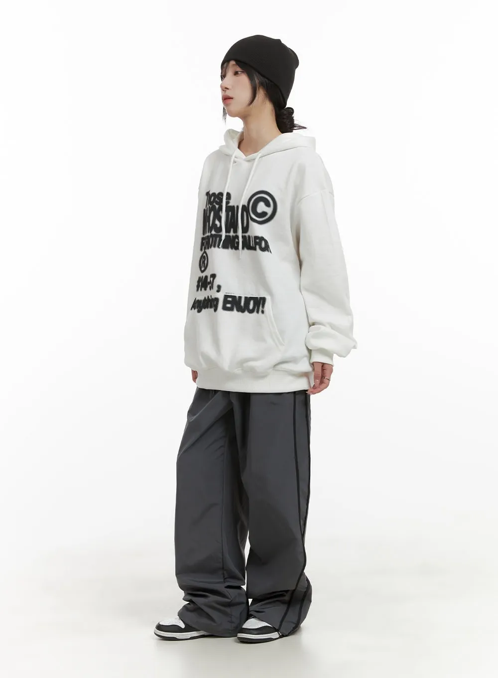 Nylon Banded Wide-Fit Pants CA430