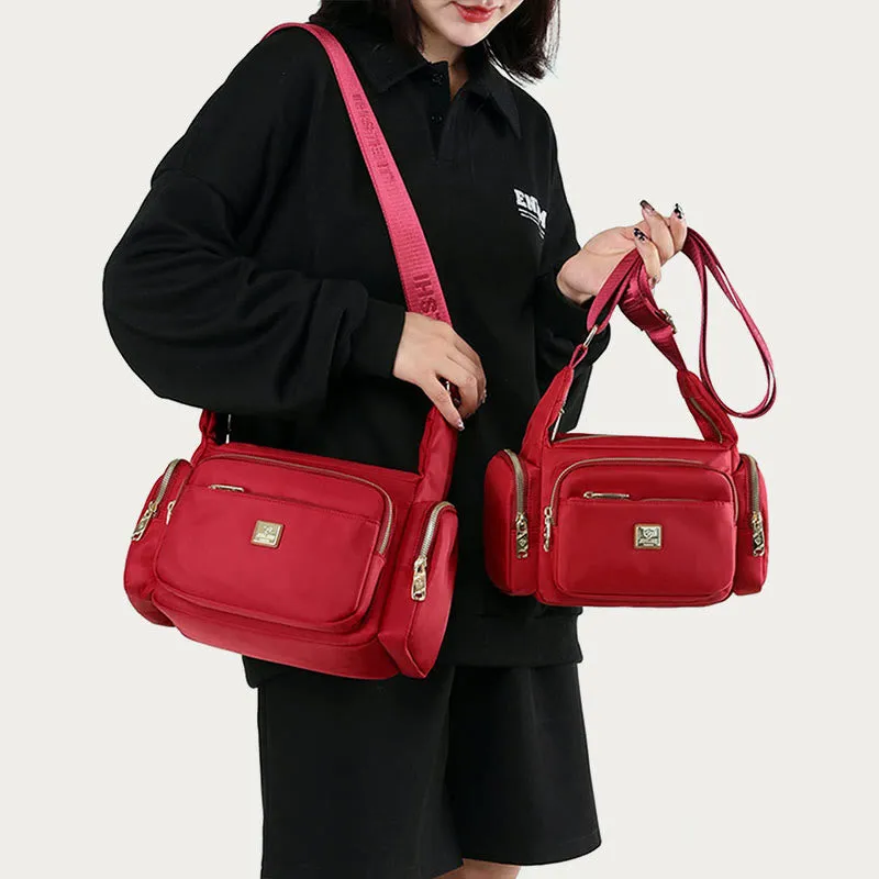 Nylon Crossbody Bag For Women Daily Outfit Multiple Pockets Purse