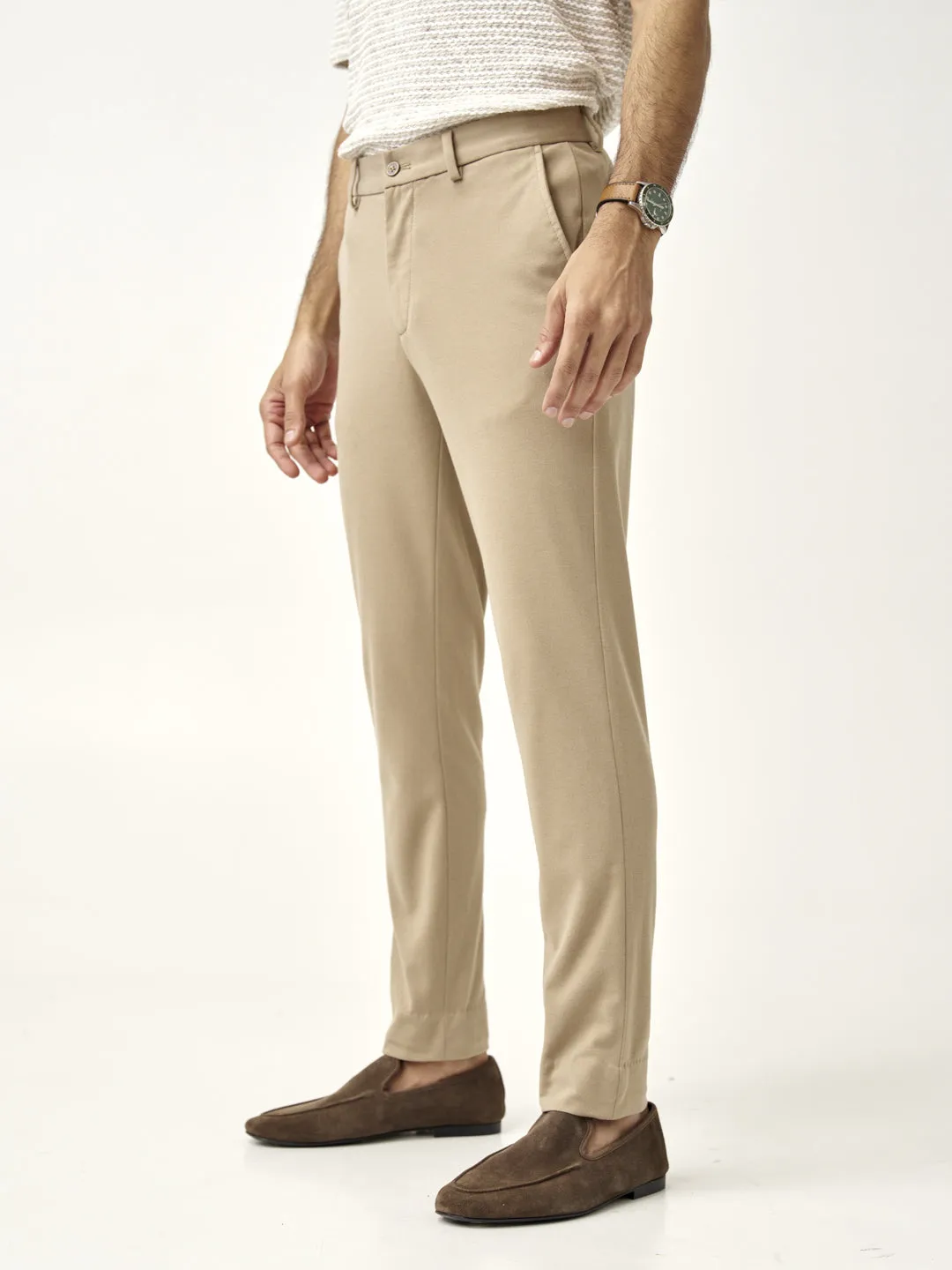 Peanut Brown Power-Stretch Pants