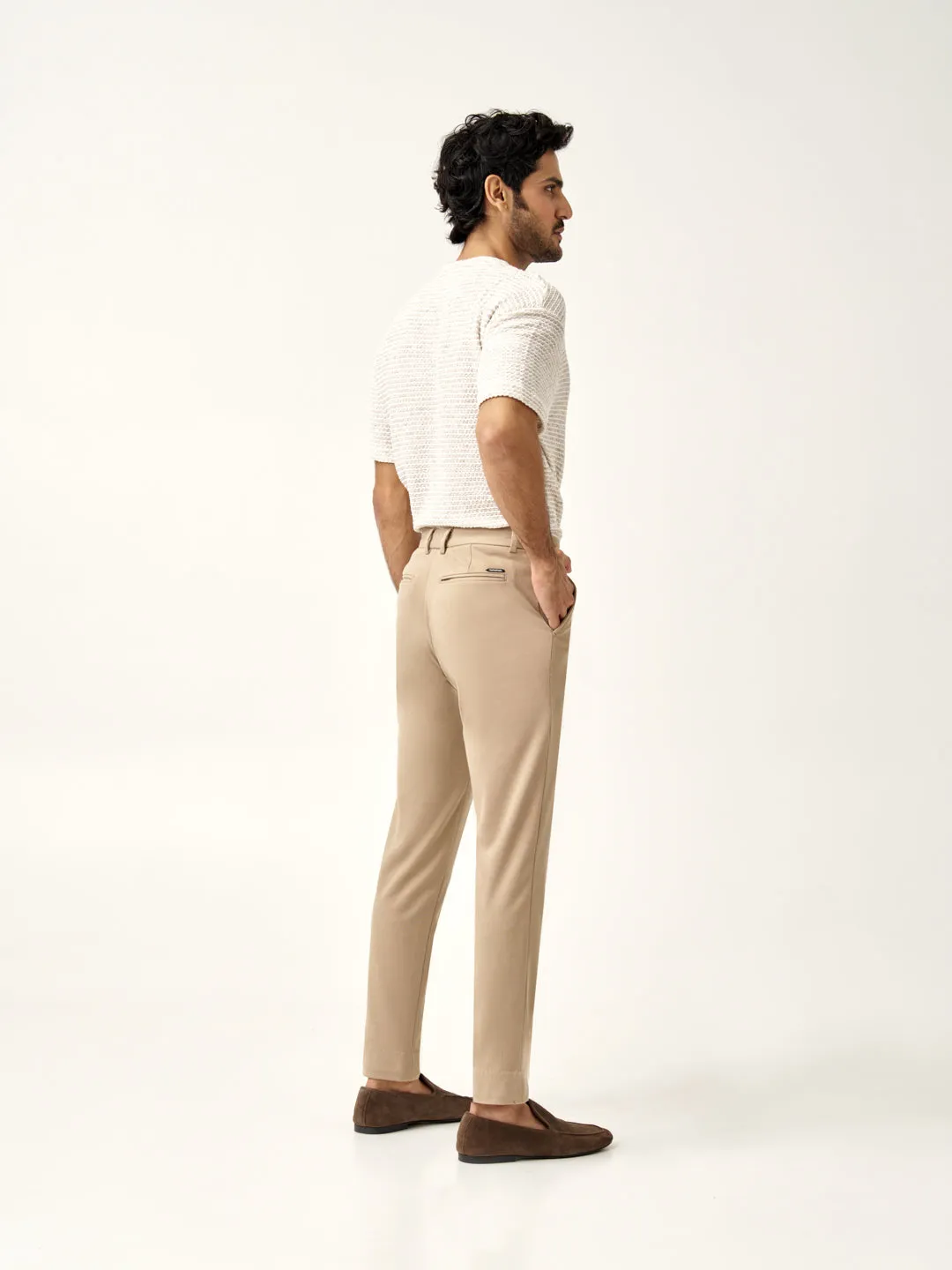 Peanut Brown Power-Stretch Pants