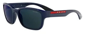 Prada Linea Rossa 0PS 05VS MAB387 Full Rim Blue Rectangular Sunglasses