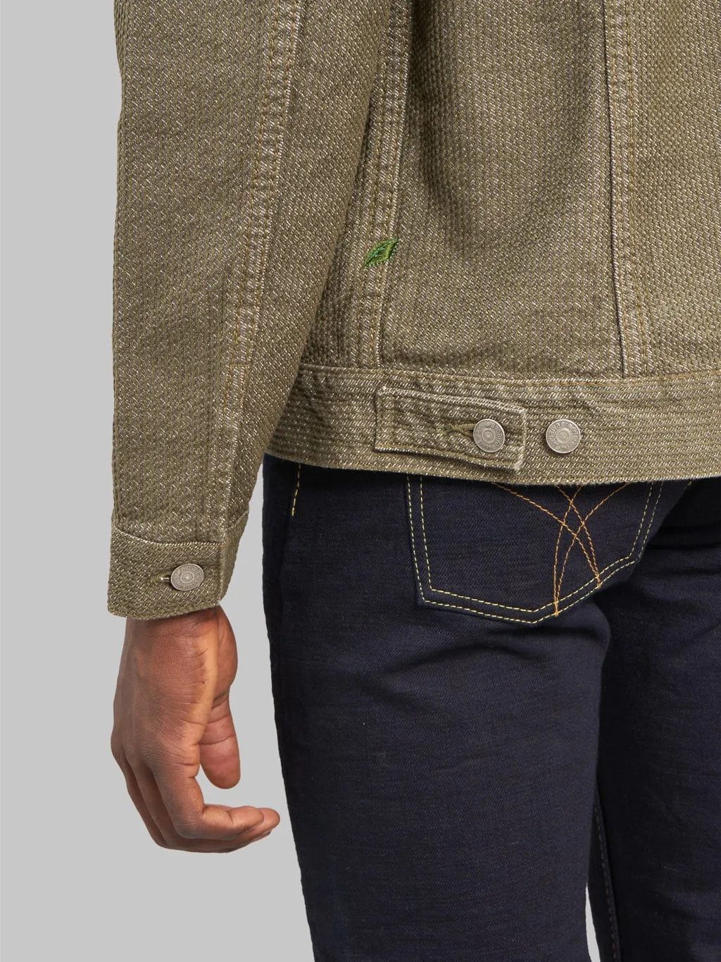 Pure Blue Japan 6117-OLV Sashiko Type II Jacket Olive