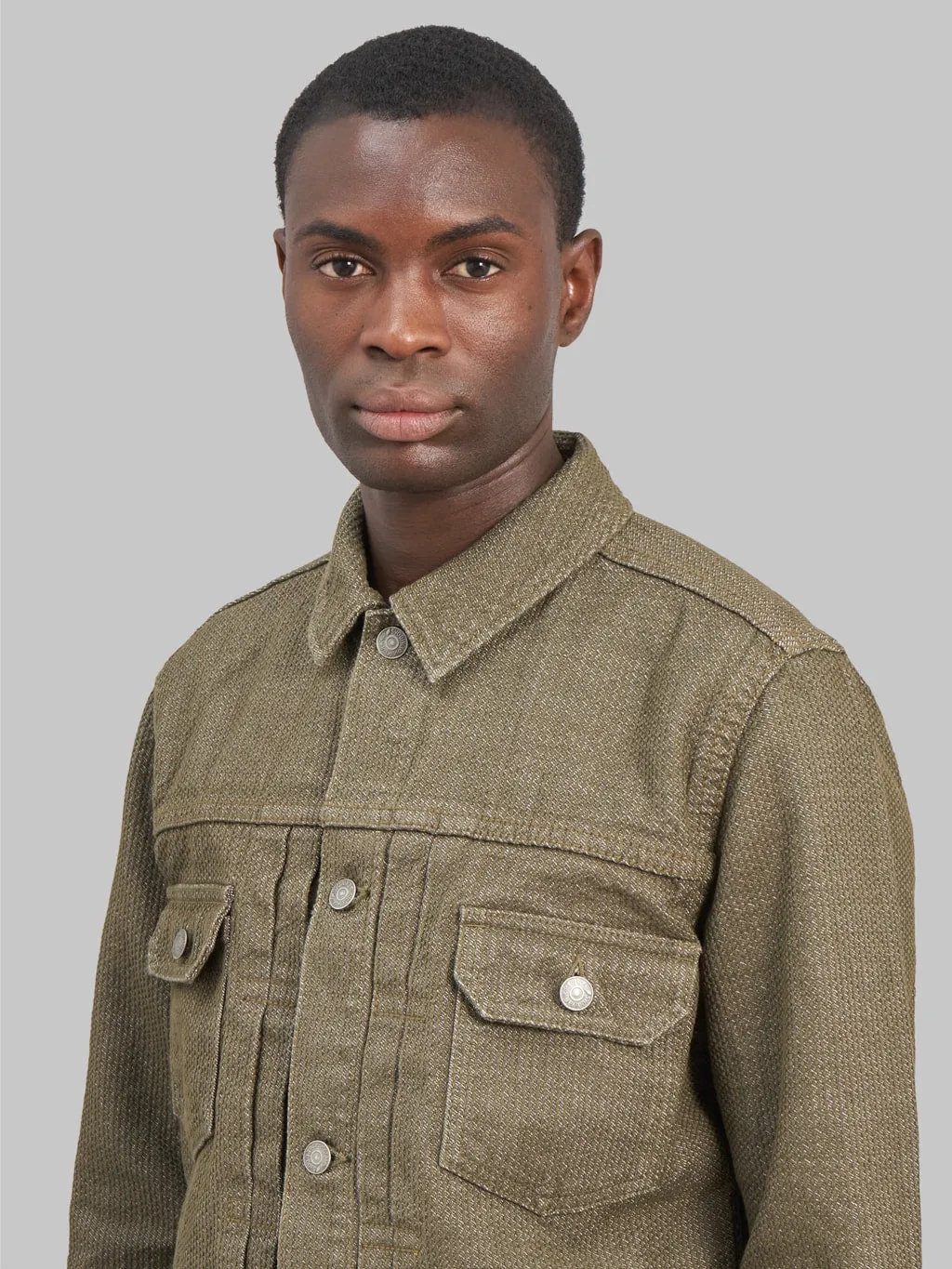 Pure Blue Japan 6117-OLV Sashiko Type II Jacket Olive