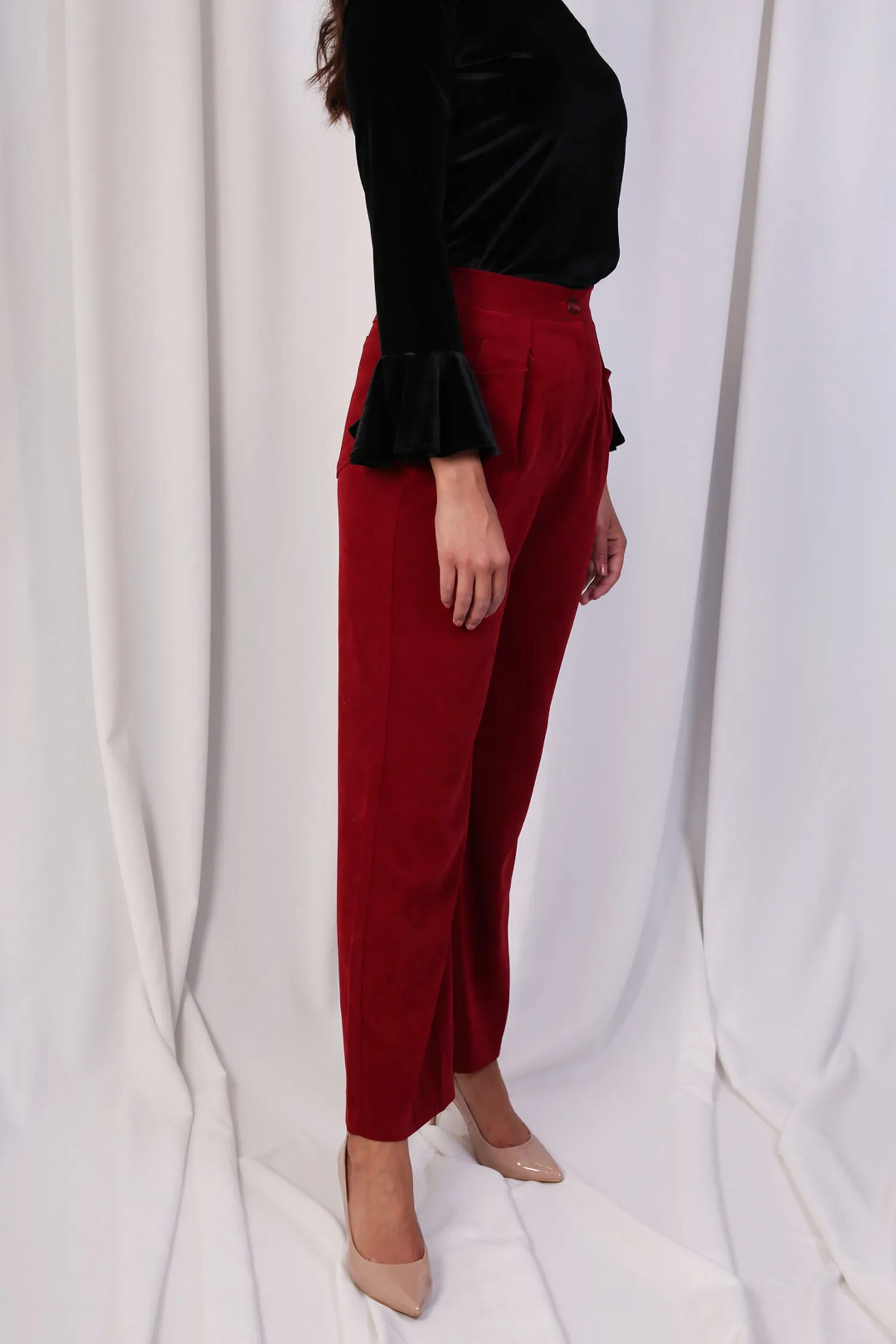 Red Wide Leg Pants