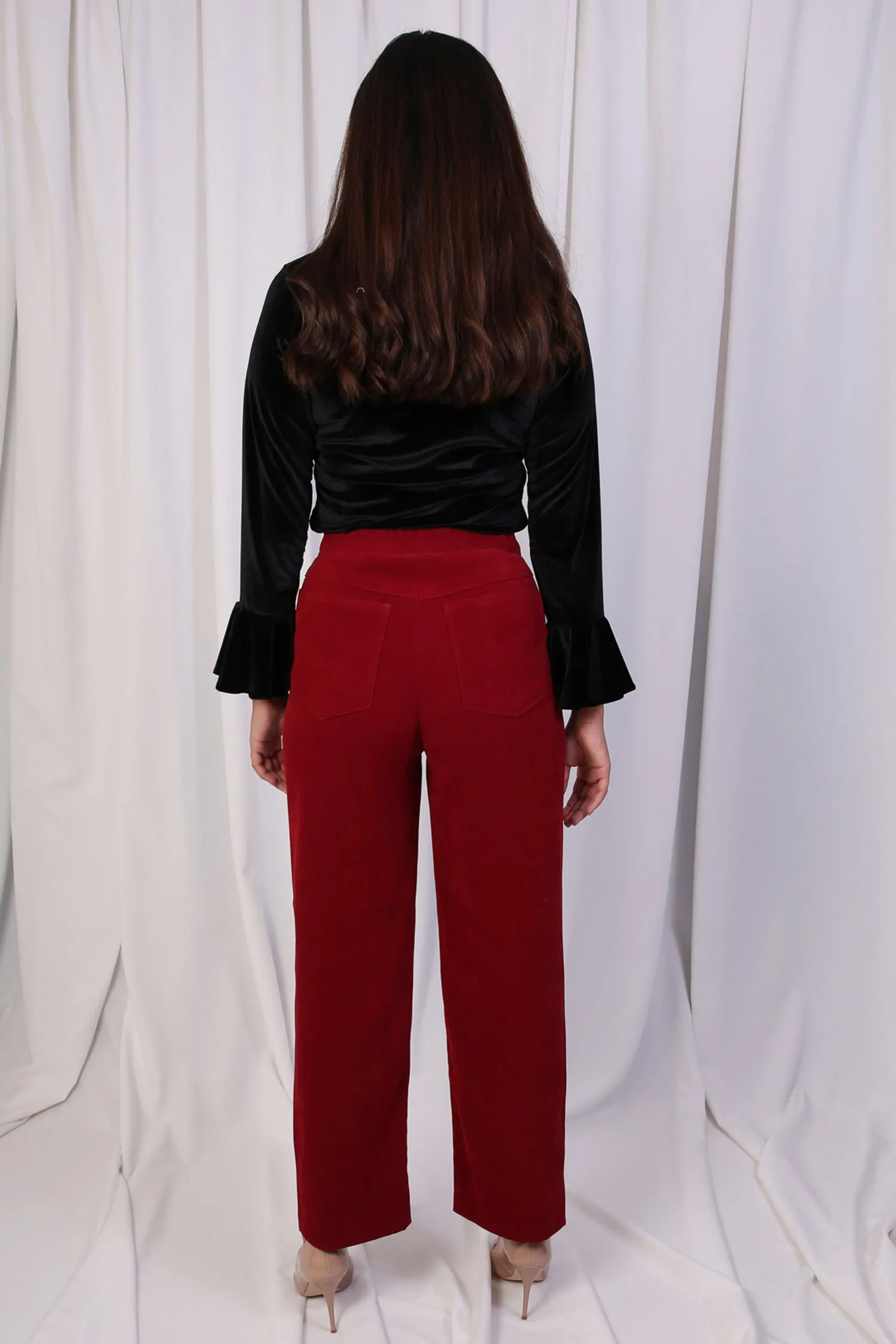 Red Wide Leg Pants
