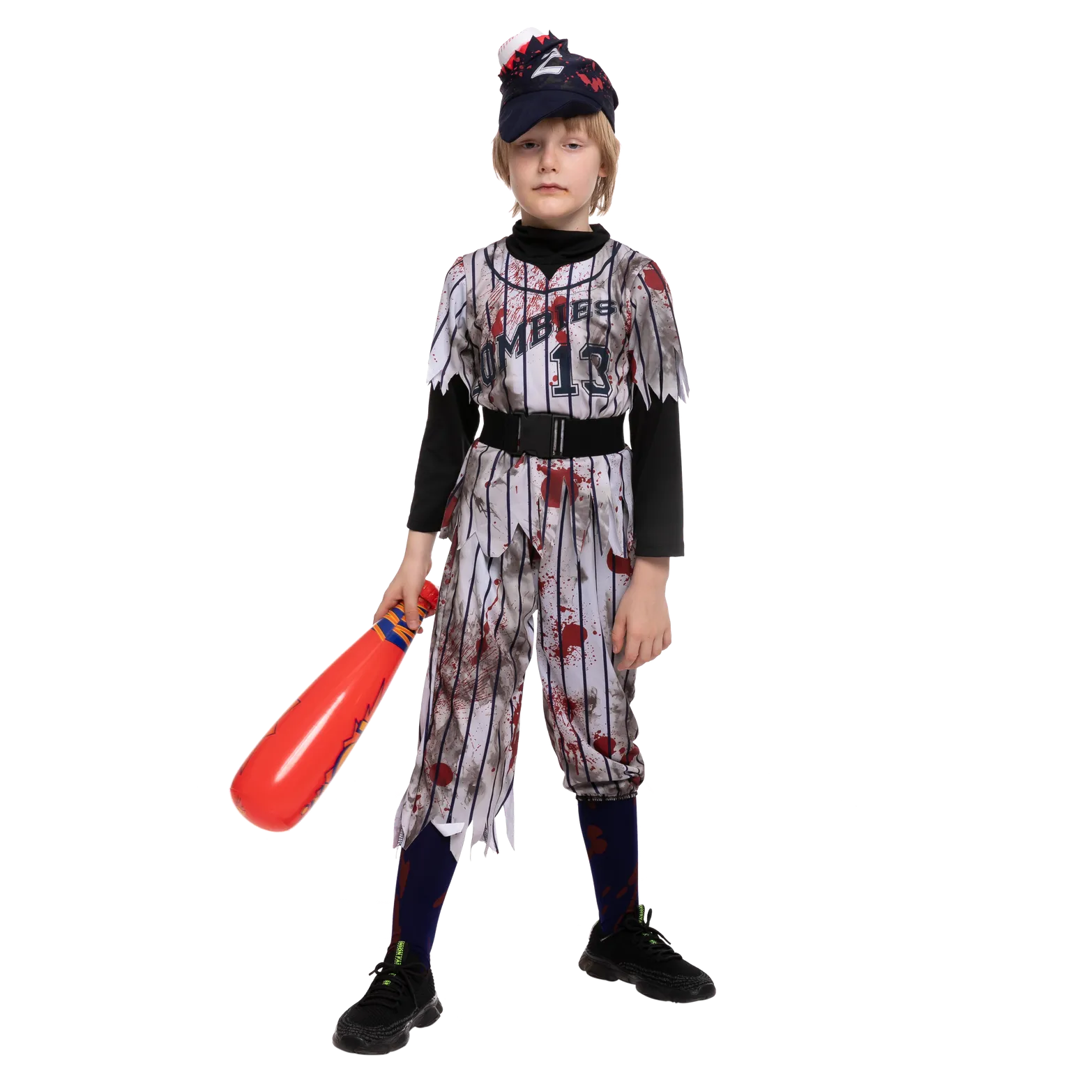 Scary Baseball Player Zombie Costume Cosplay - Child