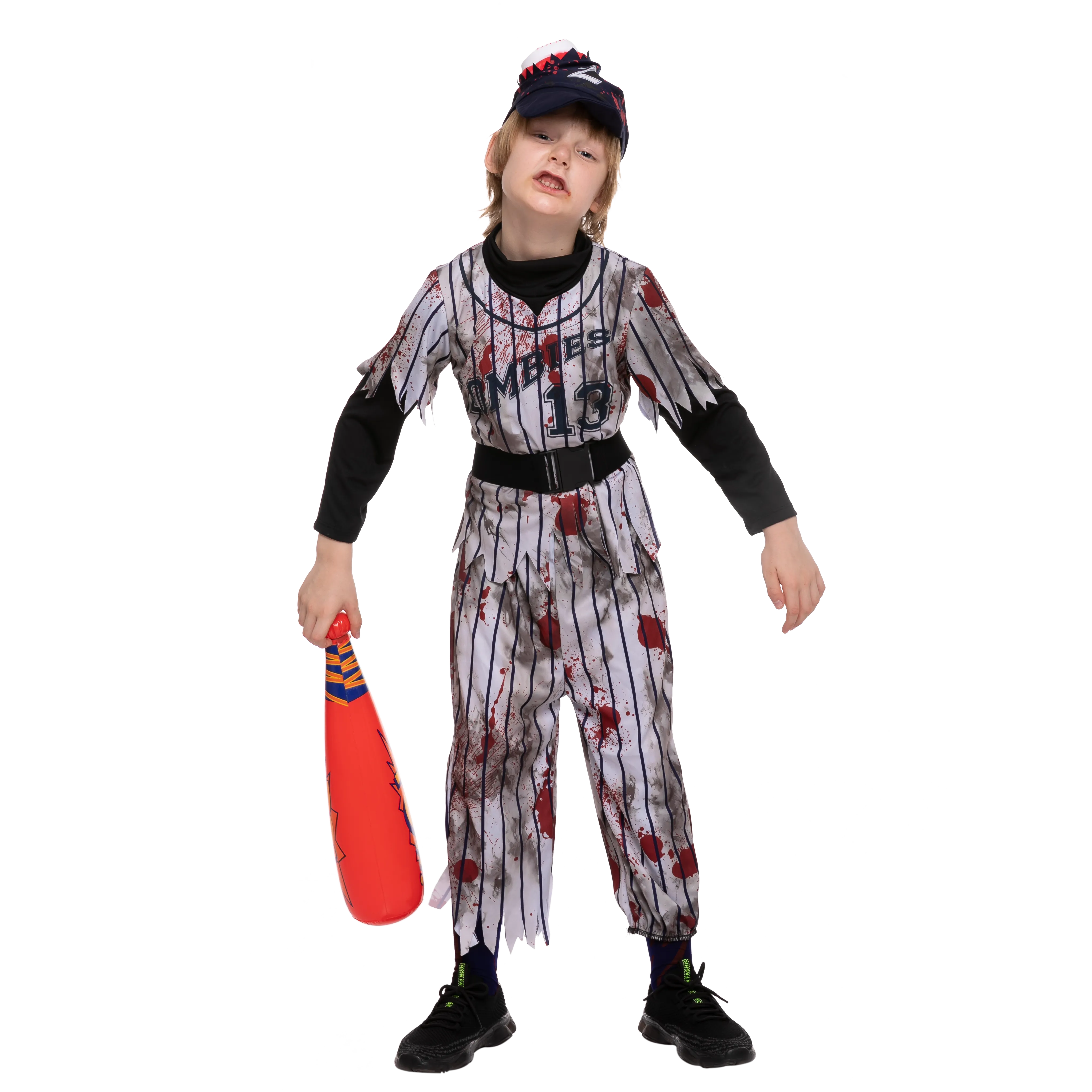 Scary Baseball Player Zombie Costume Cosplay - Child