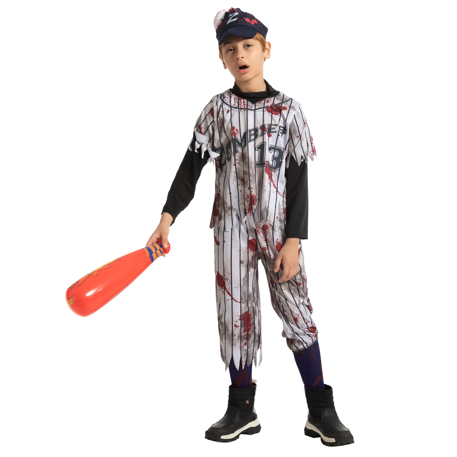 Scary Baseball Player Zombie Costume Cosplay - Child