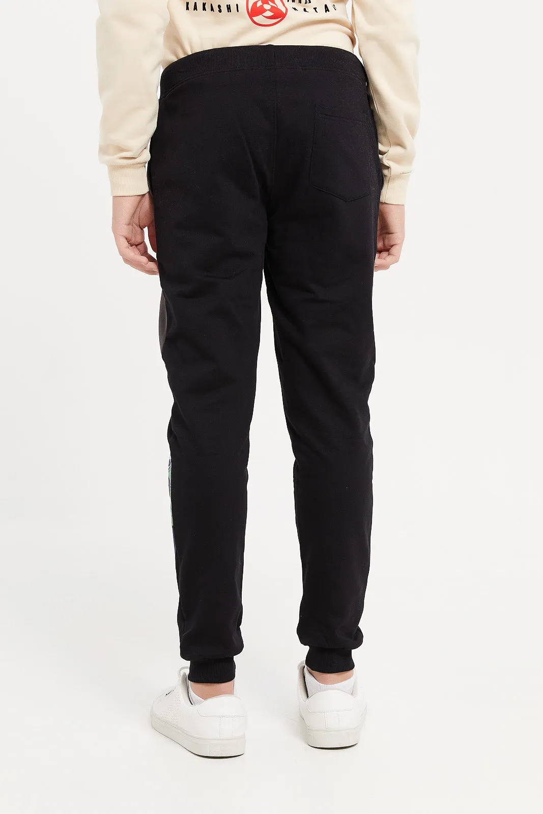 Senior Boys Black Naruto Active Pants