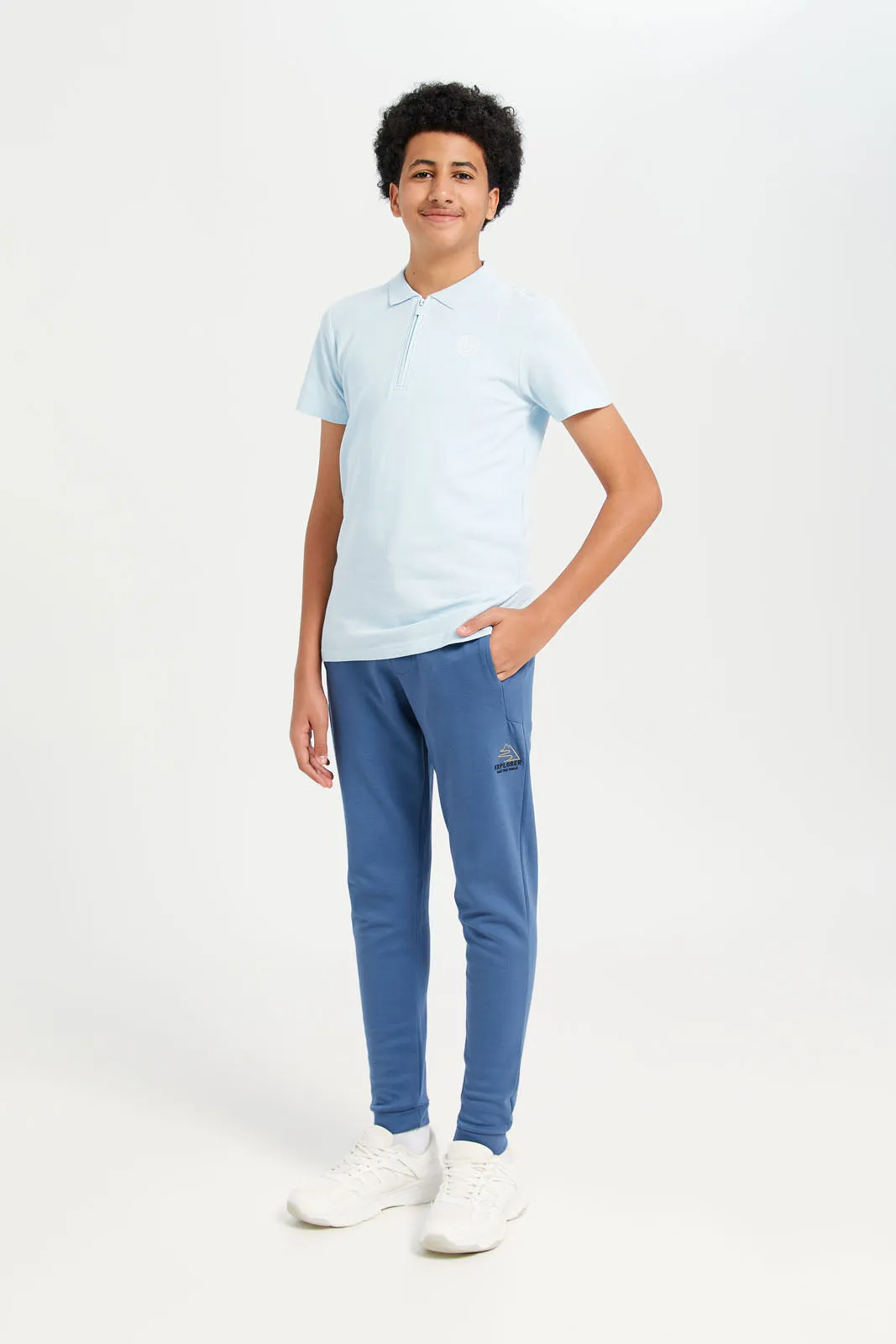 Senior Boys Blue Active Pants