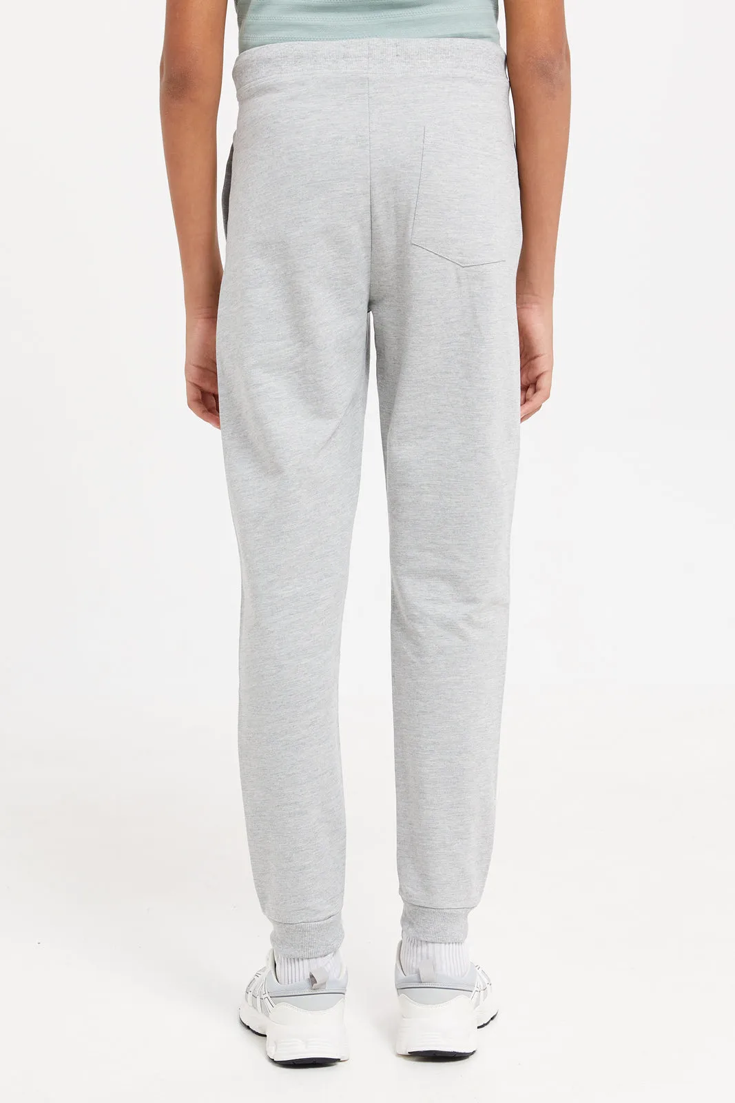 Senior Boys Grey Mel Table Active Pants