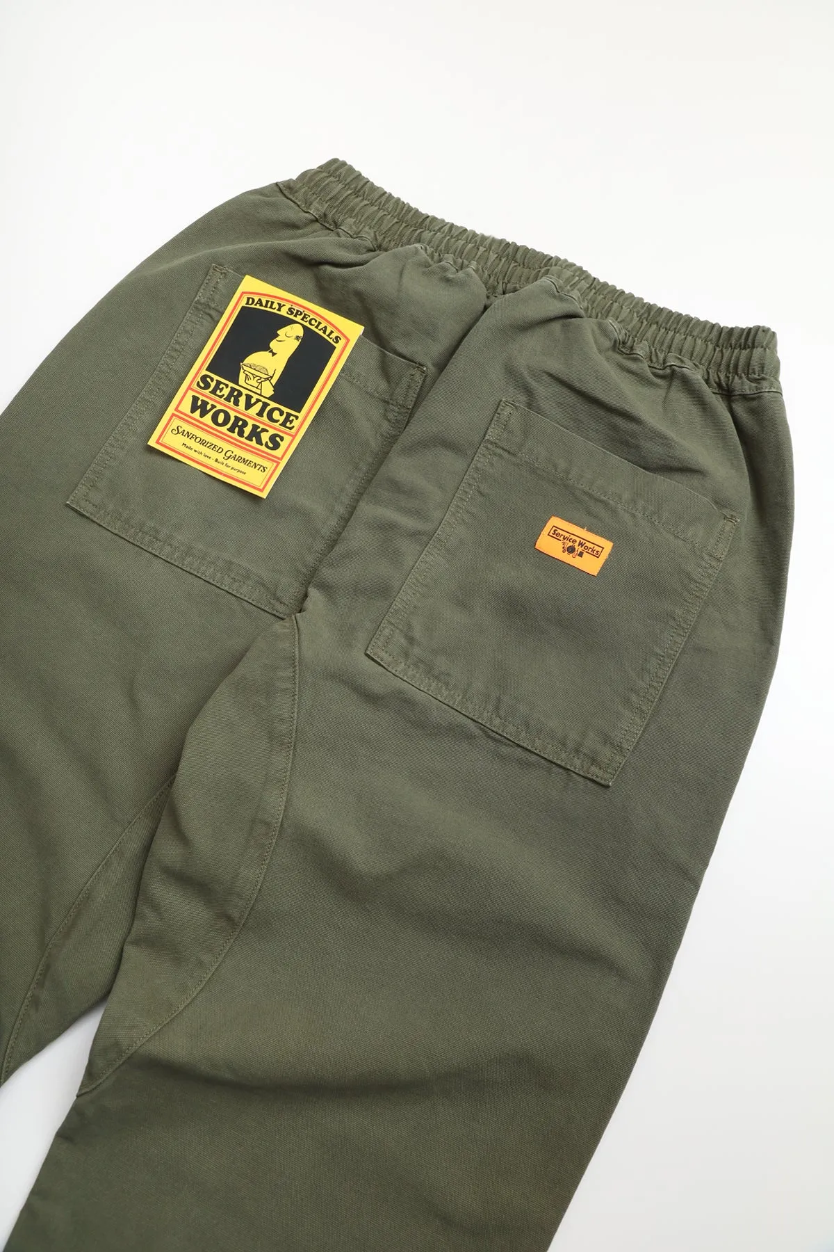 Service Works Olive Green Canvas Chef Pants
