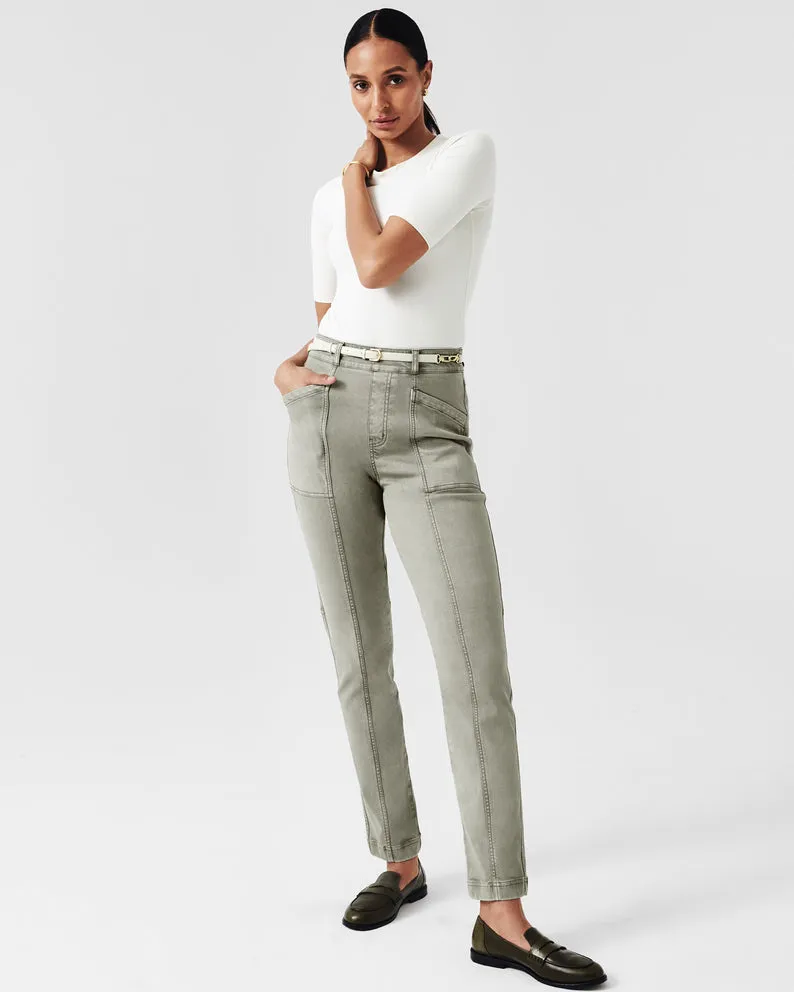 Spanx: Stretch Twill Straight Olive Oil