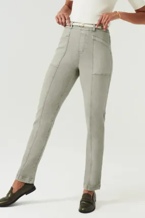 Spanx: Stretch Twill Straight Olive Oil