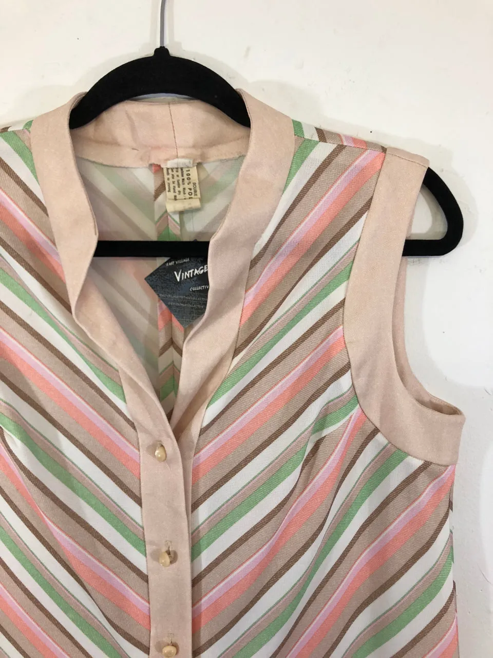 Striped Polyester 70s Dress