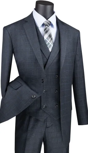 Vinci  V2RW-13-CHA  Mens Suit